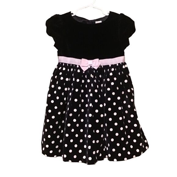 Gymboree Black Velvet Holiday Dress 5T - Picture 1 of 8